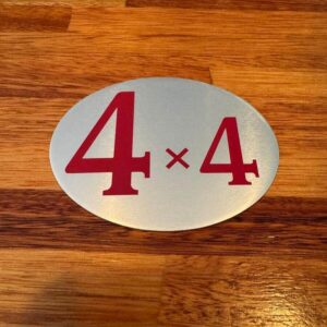 4 x 4 Styleside bin dome gel decal