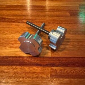 Aluminium window fastner knobs set of 2