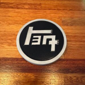 Black TEQ aluminium grill badge