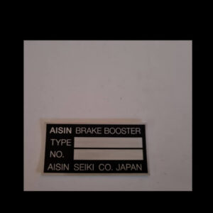 Brake booster decal