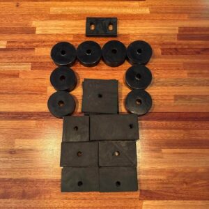 Cab and chassis rubber set