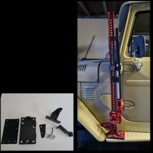 Hi Lift Jack bracket to side (left or right) (Satin black powdercoated)