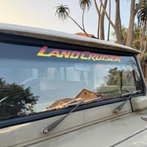 Landcruiser decal windscreen tri colour