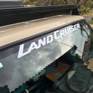 Landcruiser decal windscreen white