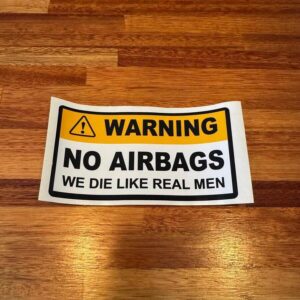 No Airbags decal big