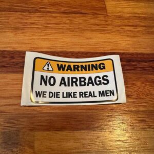 No Airbags decal small