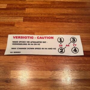 Shifting down decal HJ