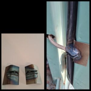 Toilet handle door stopper bracket set