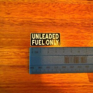 Unleaded fuel decal