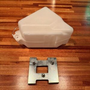 Windscreen washer bottle bracket inside fender mount 72-73