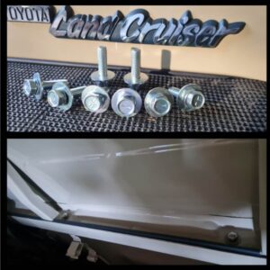 Backpanel to tub bolts each 8 of