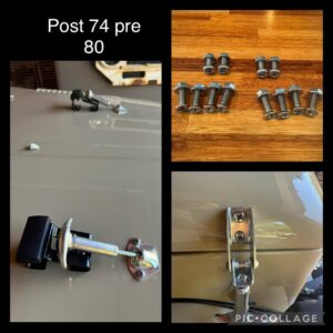 Bonnet and windscreen catch set stainless steel 12 of