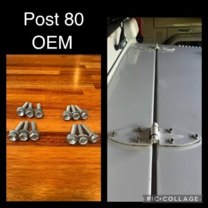 Bonnet hinge bolt set post 80 OEM 12 of