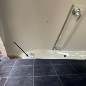 Fender to step bolt each 2 of