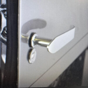 Outside toilet door handle