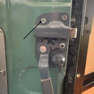 Paddle handle screw set stainless steel pre 74 both doors 8 of