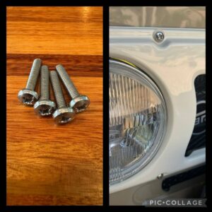 Pre 80 round bezel stainless steel screw set of 4