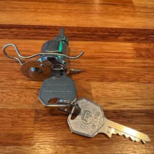 Right hand outside door lock and key