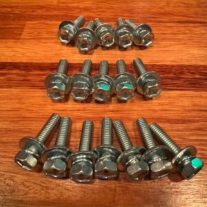 Roof bolts to backpanel each 17 of