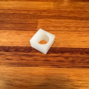 Transfer link square white block bush